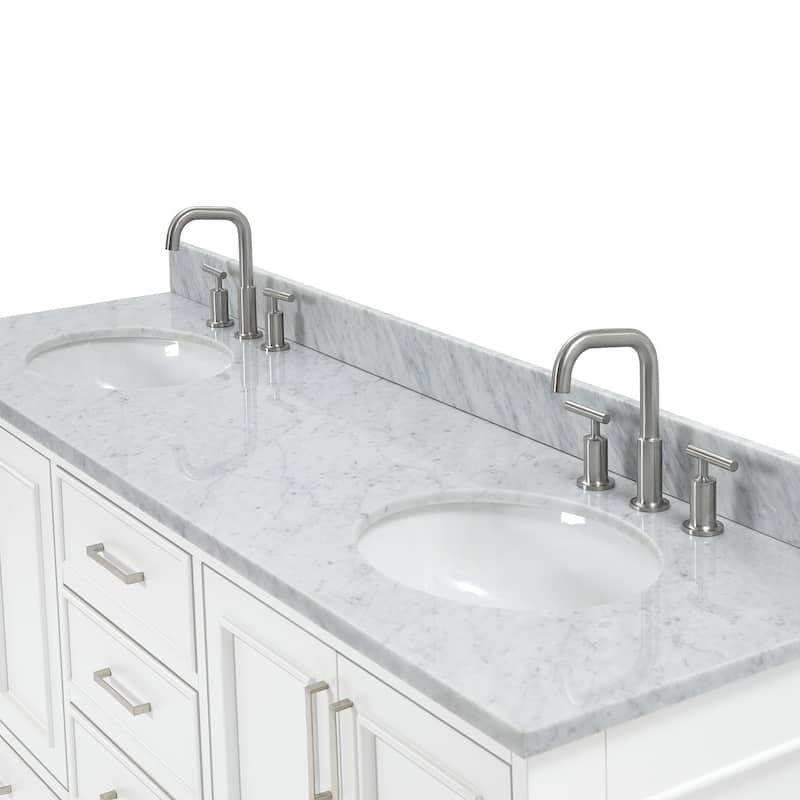 Ariel M073DCW2OVO Stafford 73" Free Standing Double Basin Vanity Set
