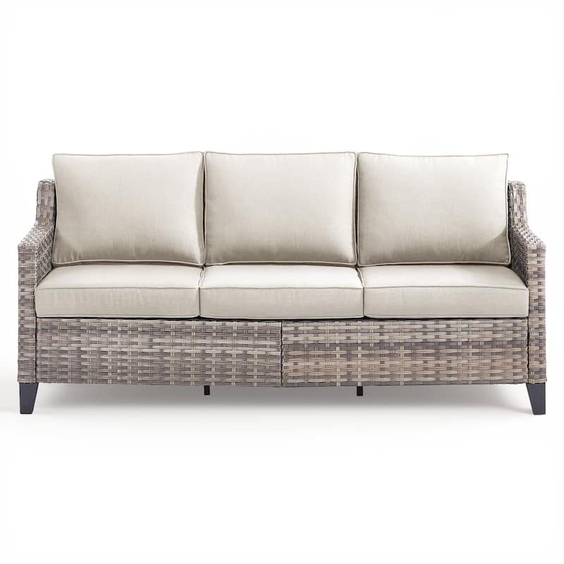 Pocassy Outdoor All-Weather Outdoor Sofa, Swivel Chair, Ottoman Sets