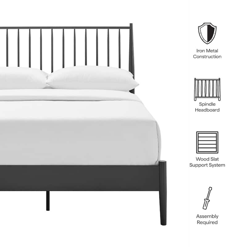 Adair Metal Spindle Platform Bed