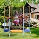 preview thumbnail 2 of 7, 48" Toddler Trampoline with Safety Enclosure Net-Orange - 52" x 55.5" (Dia. x H)