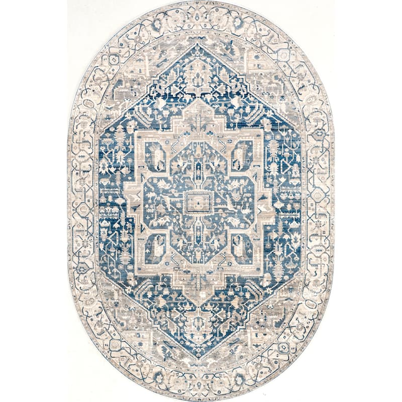 Nuloom Camila Faded Medallion Fringe Area Rug