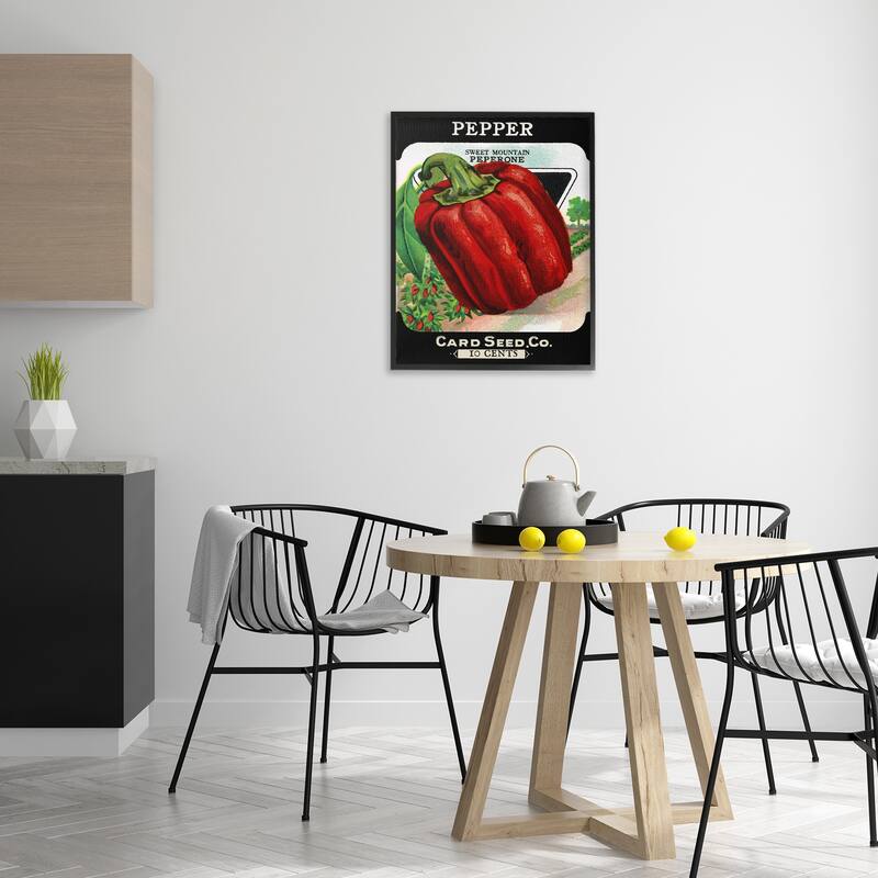Stupell Vintage Garden Peppers Framed Giclee Art Design By Lil' Rue