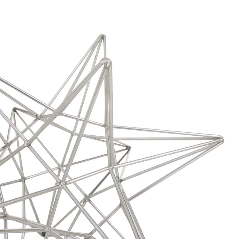 CosmoLiving by Cosmopolitan Silver Iron Contemporary Sculpture 11 x 9 x 7 - 12", 9", 7"H S/3