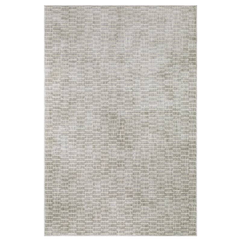 Style Haven Owen Modern Geometric Lines Area Rug - Grey/ Beige - 2'3" x 7'6"