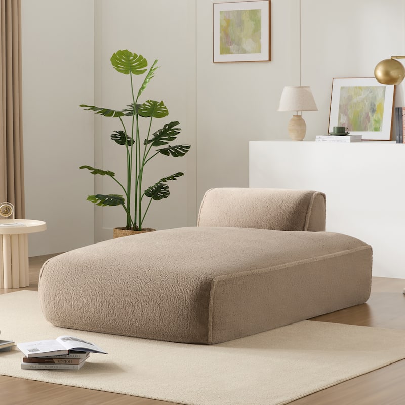 Modular 72-Inch Fully Compressed Sofa Bed with Frameless Design for Living Room, No Assembly Required - khaki