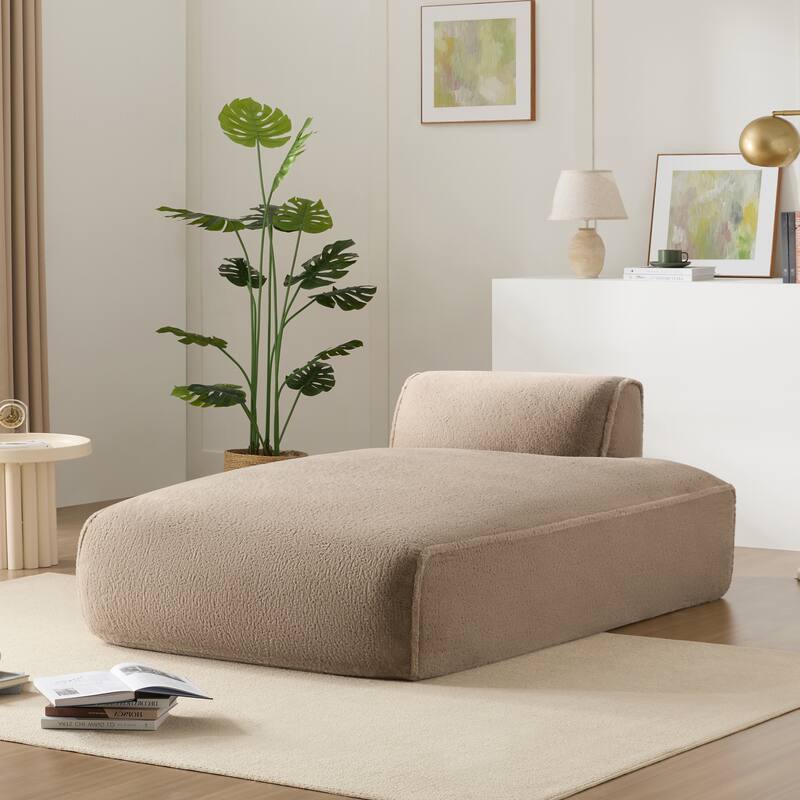 Roomfitters Left-Facing Modular Sofa with Foam-Filled Seat, Compressed Floor Couch for Living Room, No Assembly Needed - Khaki