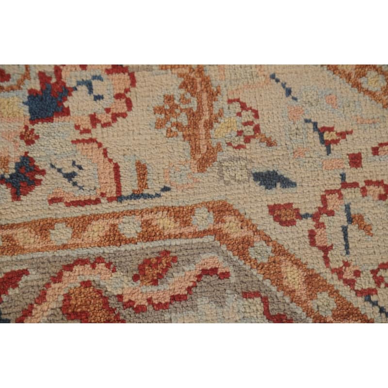 Floral Heriz Serapi Oriental Octagon Area Rug Wool Carpet - 6'0"x 5'11"