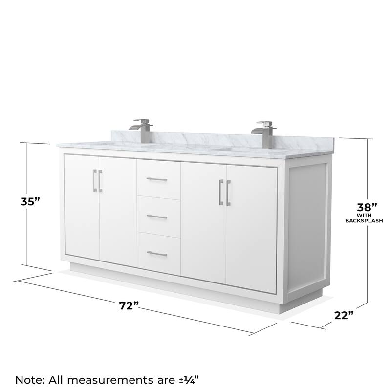Wyndham Collection WCF1111-72D-NAT-M70 Icon 72" Free Standing Double