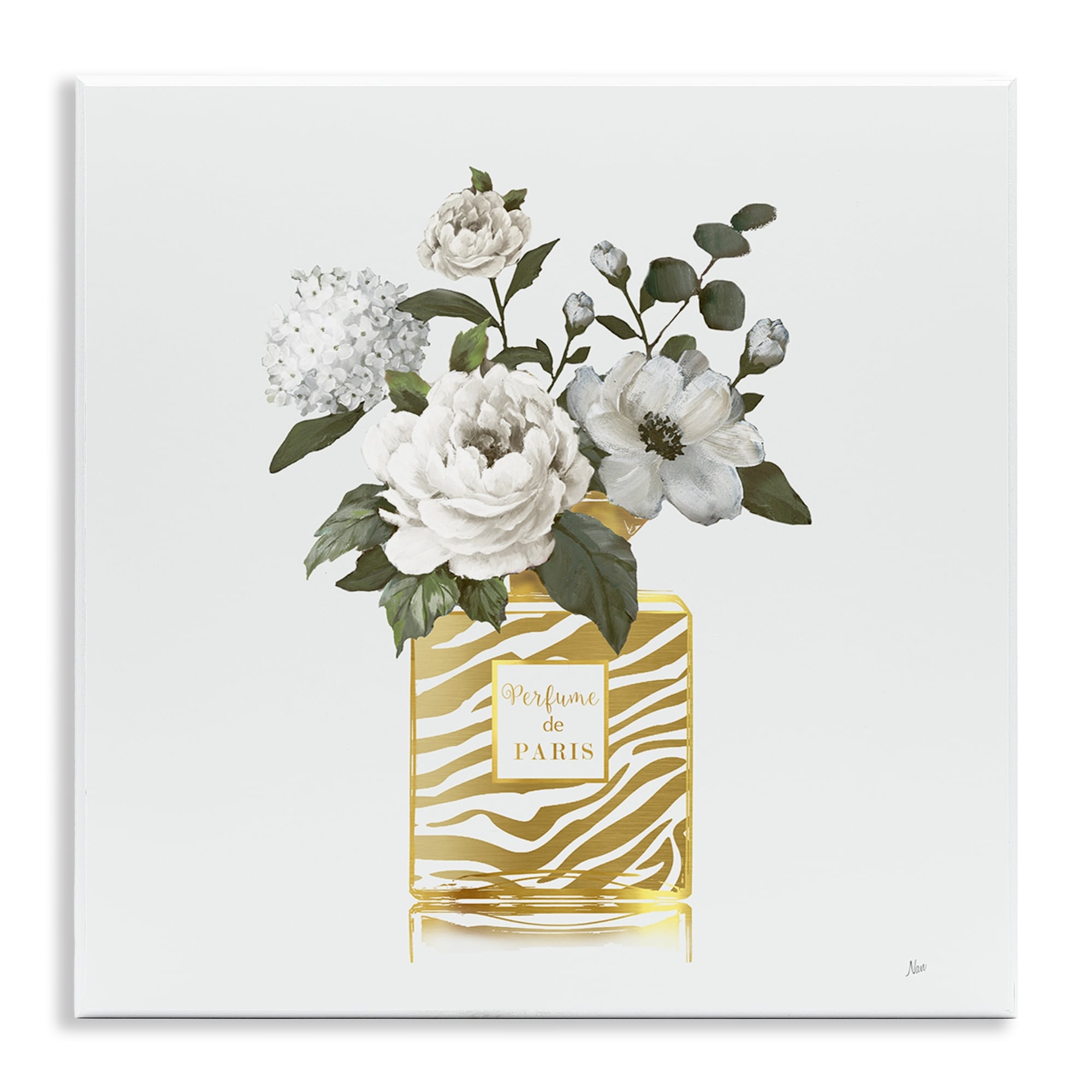 Stupell Chic Striped Perfume Bouquet Wall Plaque Art Design By Nan