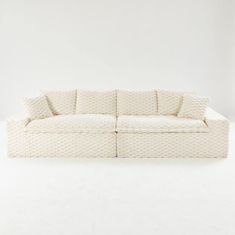 Free Combination Modular Couch Fluffy Turtle Velvet Sectional Sofa