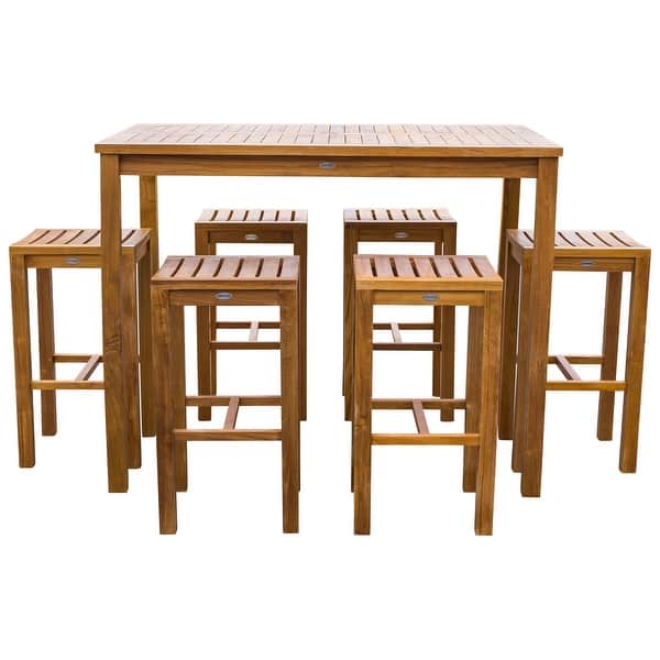 Chic Teak Santa Monica Wood Indoor Outdoor Bar Stool Chic Teak Santa Monica Wood