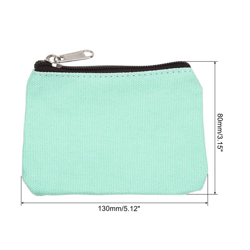 Coin Purse Pouch Change Purses Small Organizer Bags 3" x 5", 3Pcs - Light Green, Pink, Red
