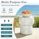 preview thumbnail 12 of 21, GDFStudio Cove Outdoor Concrete Accent Table with Crack Texture, Double Barrel Shape, MGO Material