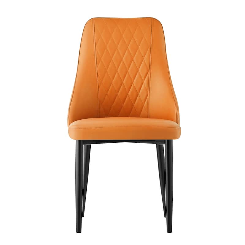 Faux Leather Upholstered Dining Chairs Set of 2 - 35.63"H x 17.72"W x 17.32"D