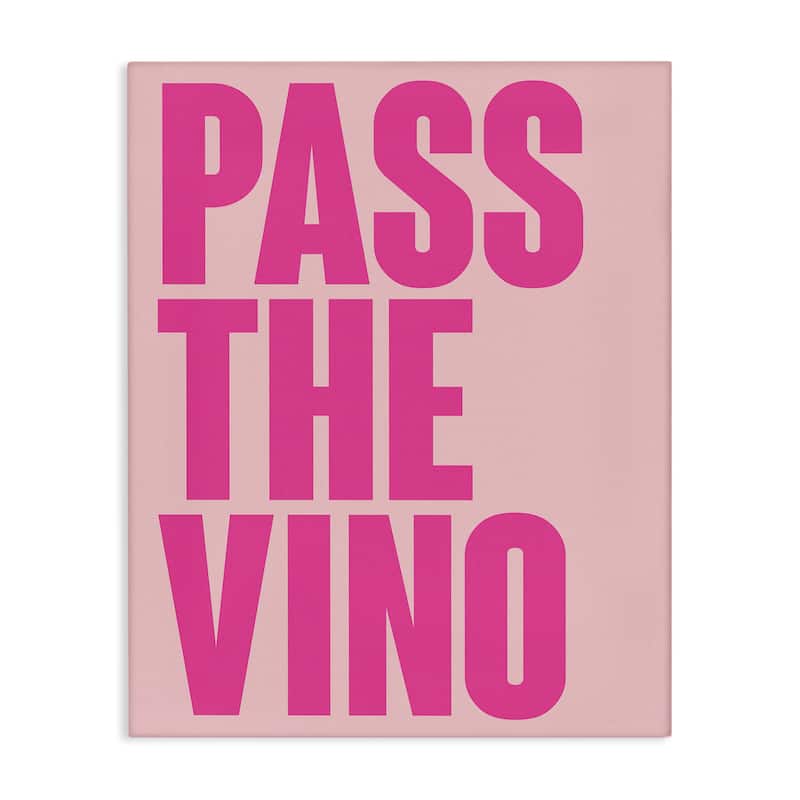 Stupell Pass The Vino Pastel Canvas Wall Art Design By House of Lulu - 36 x 48