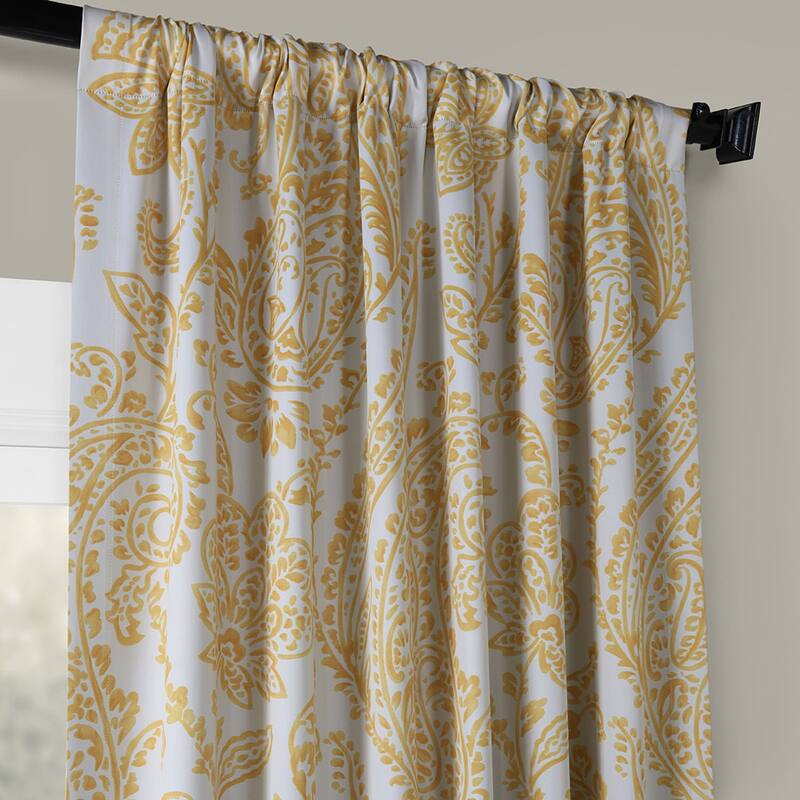 Exclusive Fabrics Tea Time Room Darkening Curtain (2 Panels)