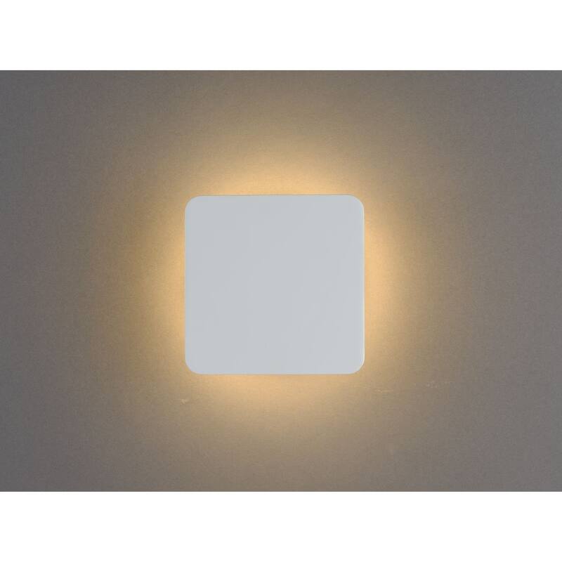 Z-2025 LED Collection 1-Light Satin White Frosted Glass LED Modern Wall Light - 6.25 in x 2.25 in x 2.25 in