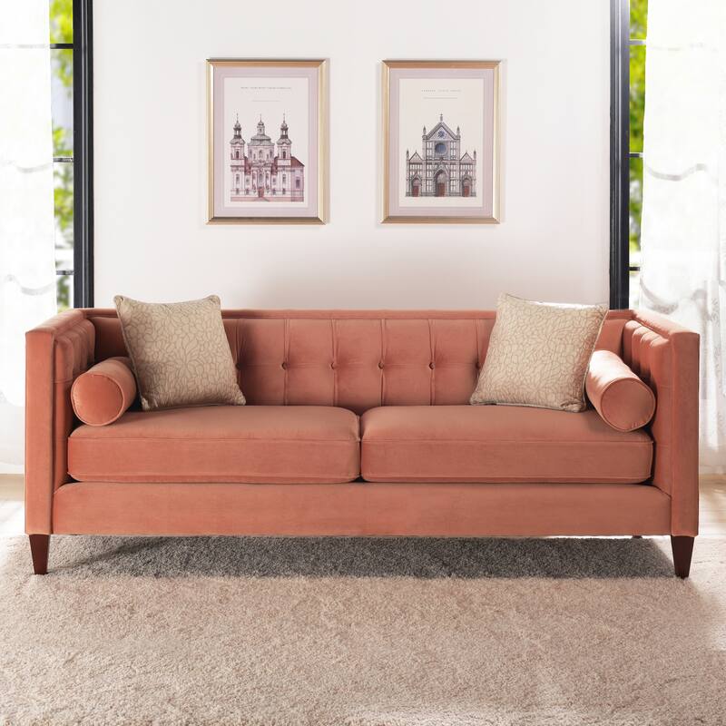 Jack 84" Modern Upholstered Tufted Tuxedo Sofa