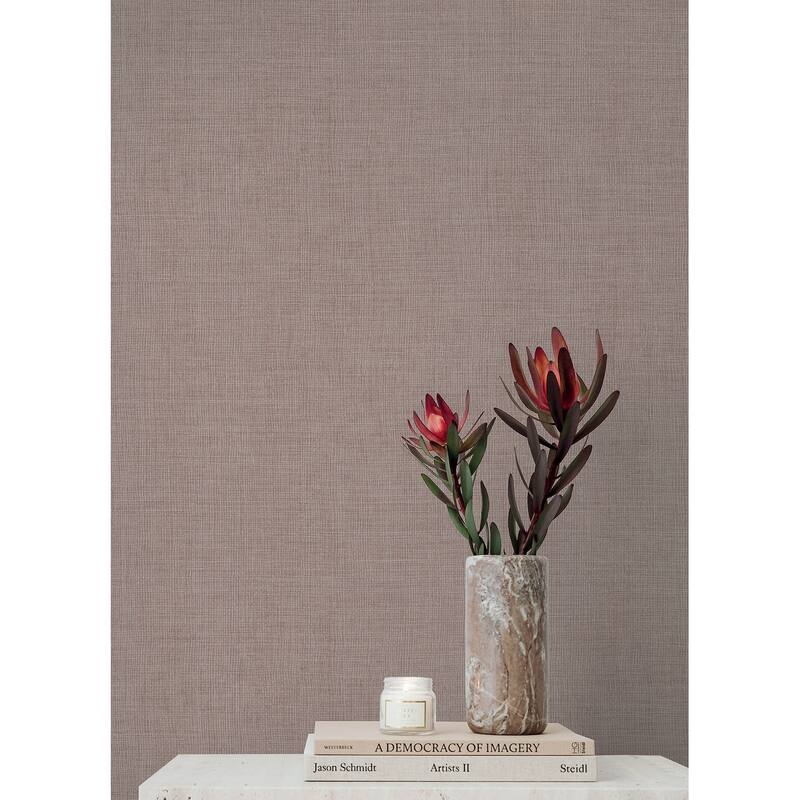 A-Street Prints Alba Rose Open Weave Wallpaper