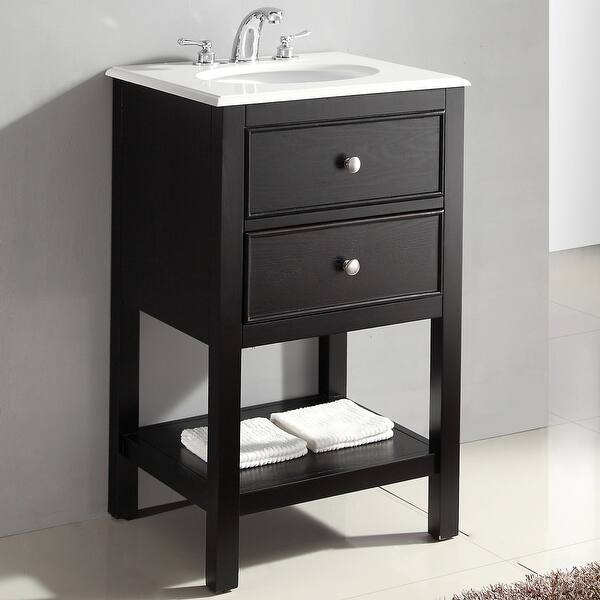 Shop Black Friday Deals On Wyndenhall Fairfield 20 Inch Contemporary Bath Vanity With Bombay White Engineered Quartz Marble Top On Sale Overstock 8777931 Midnight Black