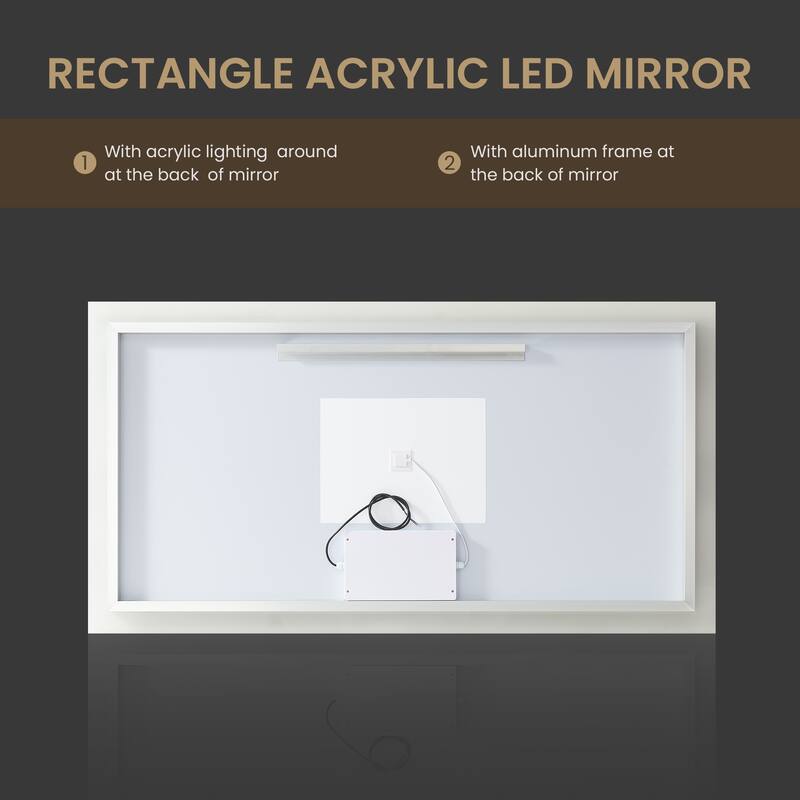 Beijing Rectangular Frameless LED Wall Bath Vanity Mirror