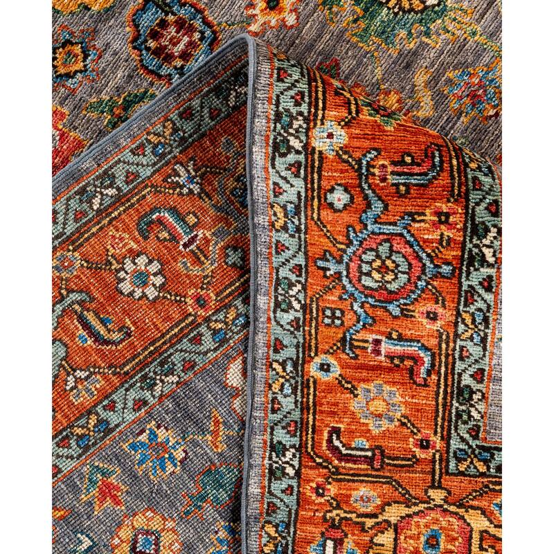 Serapi One-of-a-Kind Hand-Knotted Area Rug - Gray - 4' 3" x 5' 11"