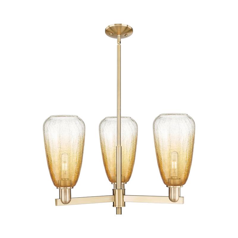 Innovations Lighting Downtown Urban - Brookhaven Almond - 3 Light 18" Stem Hung Chandelier