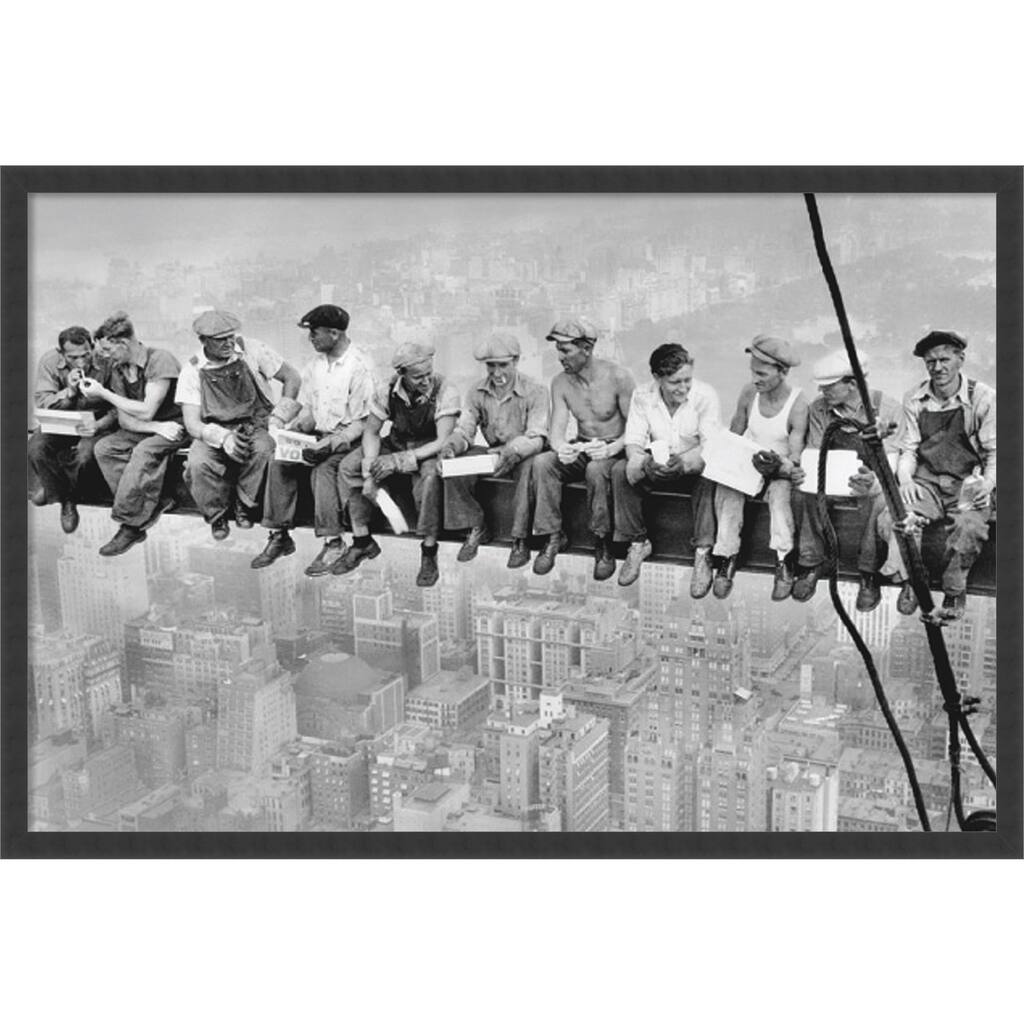 Framed Art Print Lunch on a Skyscraper, 1932 by Charles C. Ebbets 38 x 26-inch