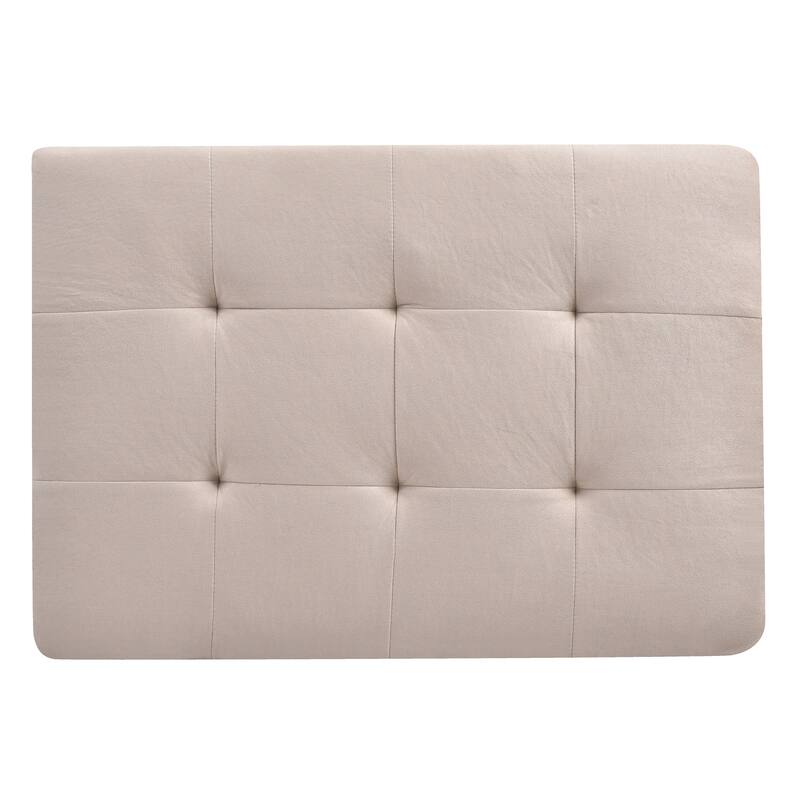 Microsuede Tufted Ottoman