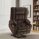 preview thumbnail 38 of 45, MCombo Dual Motor Power Lift Recliner Chair with Massage and Heat for Big People, Fabric R7891 (Large-Wide) Coffee
