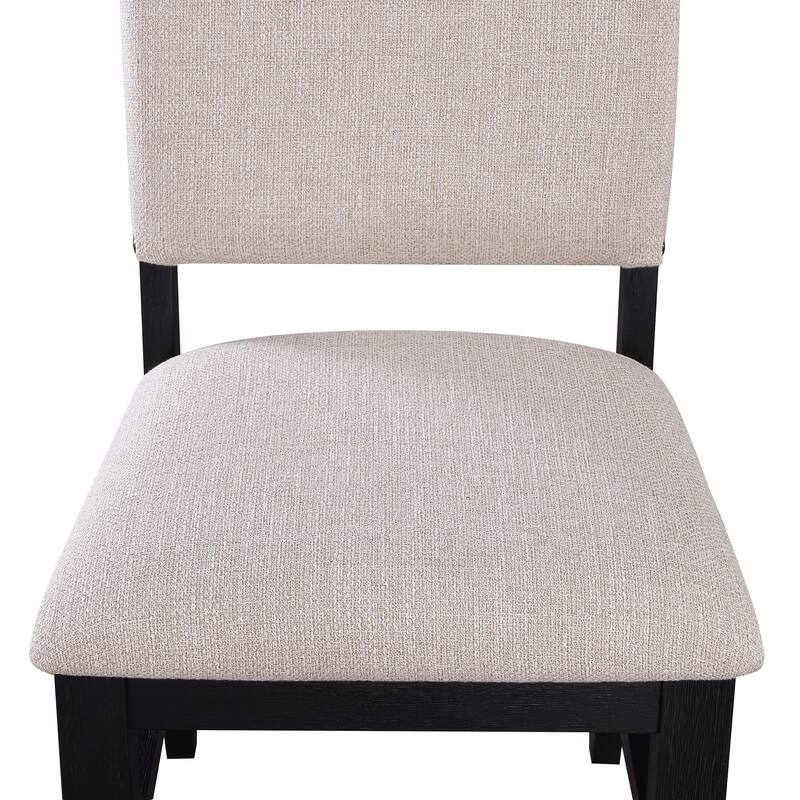 Corny Charcoal Fabric Dining Room Set