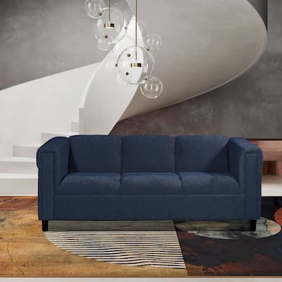 Made in USA Indoor Upholstered Fabric Sofa - Blue - 72*33*28 inches