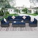 preview thumbnail 148 of 154, FINCATI Outdoor High-back Wicker Patio Sectional Set, 500 lbs Luxury Oversized Conversation Set, Spacious Couch Set