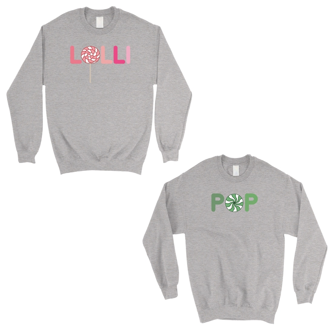 Shop Lollipop Grey Matching Sweatshirts Pullover Grandma Grandpa