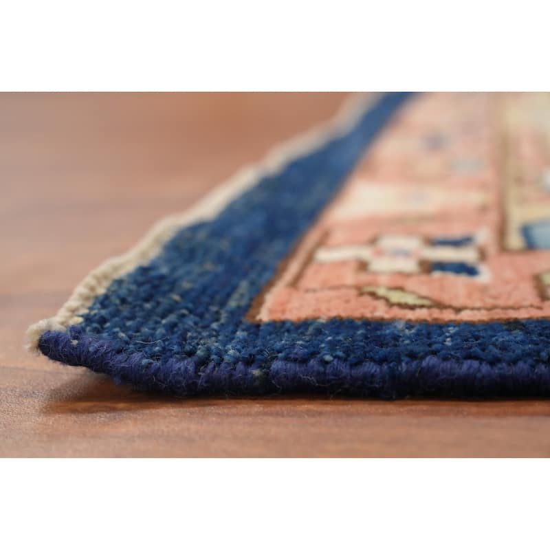 Hand Knotted Oriental 100% Wool Carpet Traditional All-Over Navy Blue & Blues Ziegler Area Rug - 14' 6'' X 12' 2''