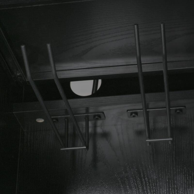 Rolling Kitchen Island Storage Table on 5 Wheels with Sliding Barn Door, Metal Grid Door, Spice Rack, Glass Holders, Drop Leaf