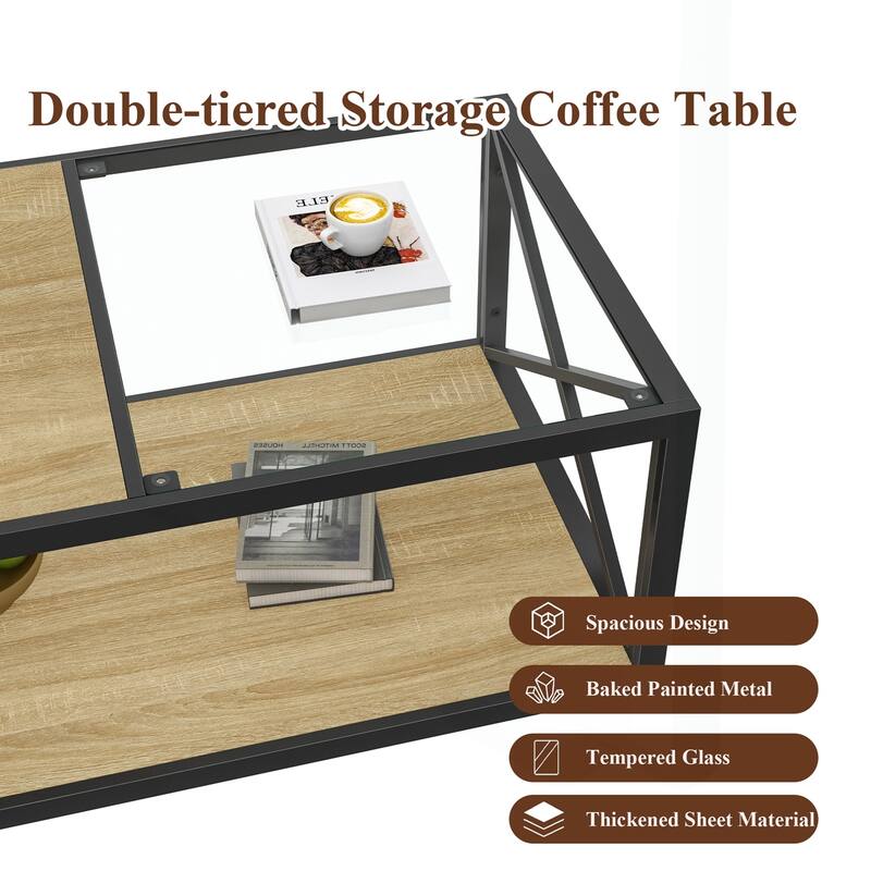 Chic Industrial-Style Coffee Table for Various Rooms