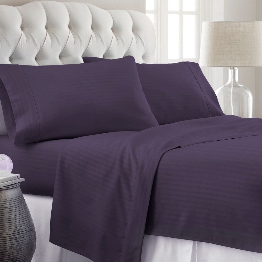 Details about   Extra Deep Pocket 4 Piece Bed Sheet Set 1000 TC 100% Cotton Dark Grey Stripe 
