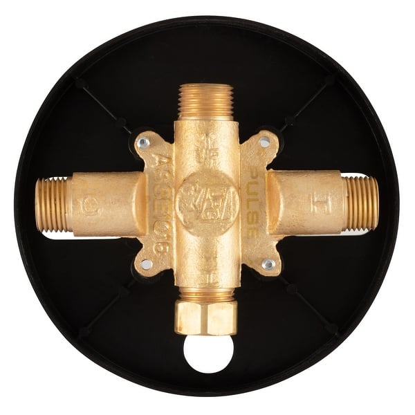Trutemp Pressure Balance Valve With Brushed Gold Trim Kit Overstock 31853762