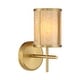 preview thumbnail 3 of 3, Camden 1-Light Wall Sconce in Warm Brass