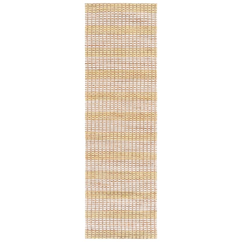 Martha Stewart by SAFAVIEH Handmade Halldis Jute Rug - 2'3" x 8' Runner - Natural/Yellow