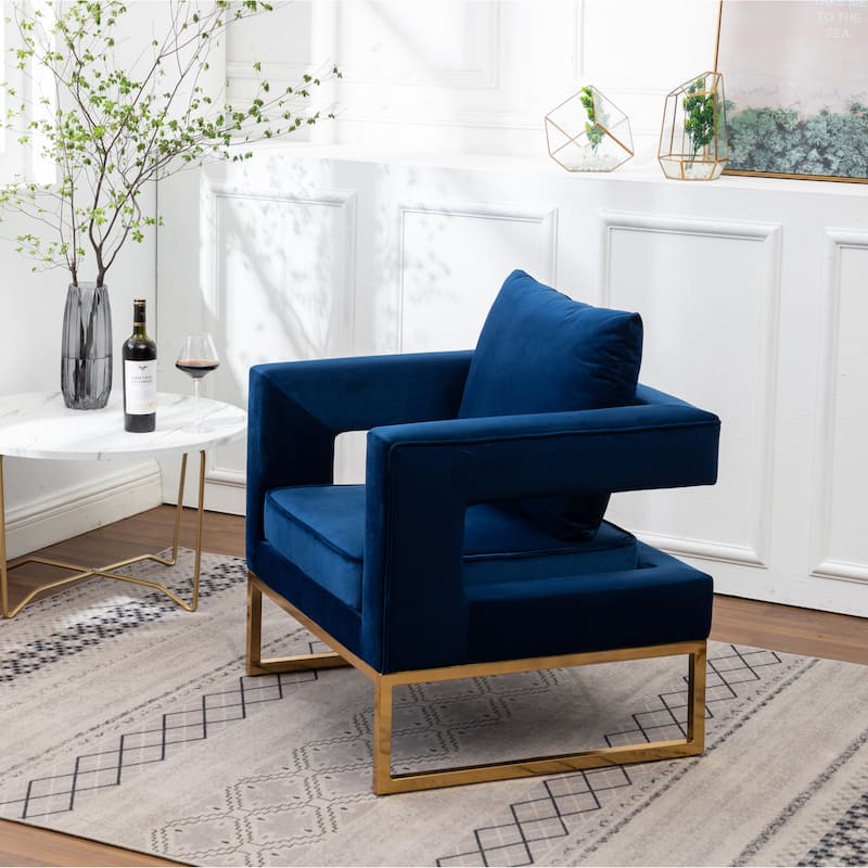 Roundhill Furniture Lenola Contemporary Upholstered Accent Armchair