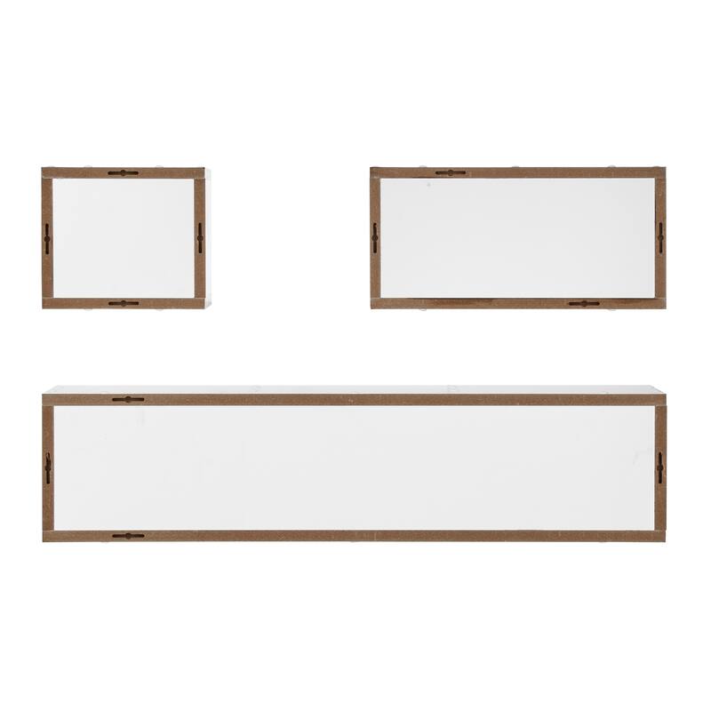 Danya B. Bauhaus Floating Geometric Cubby Wall Shelves - Set of 3 Sizes