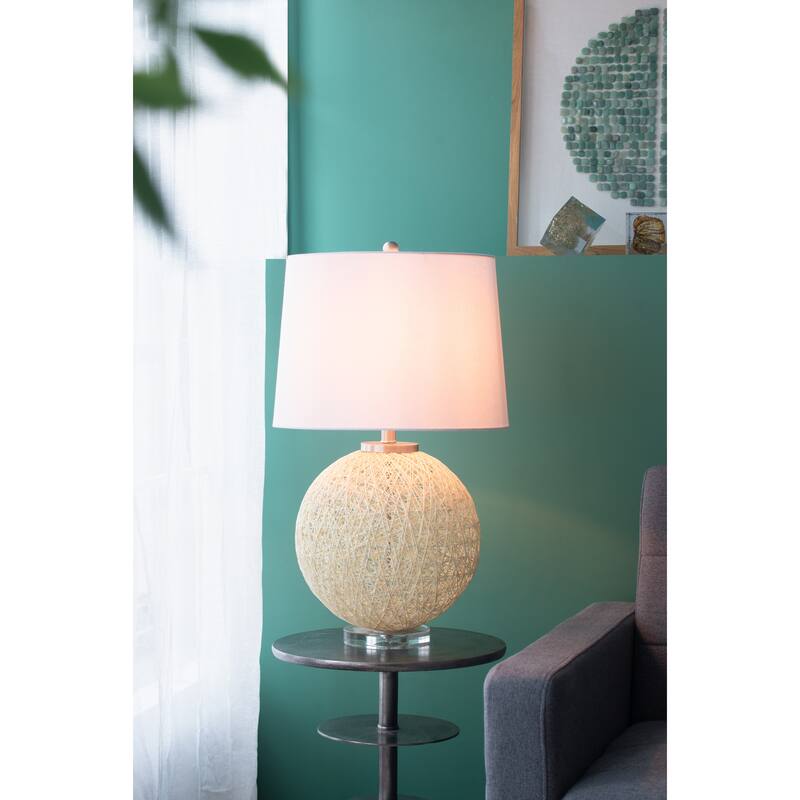 Table Lamp with Beige Paper Base