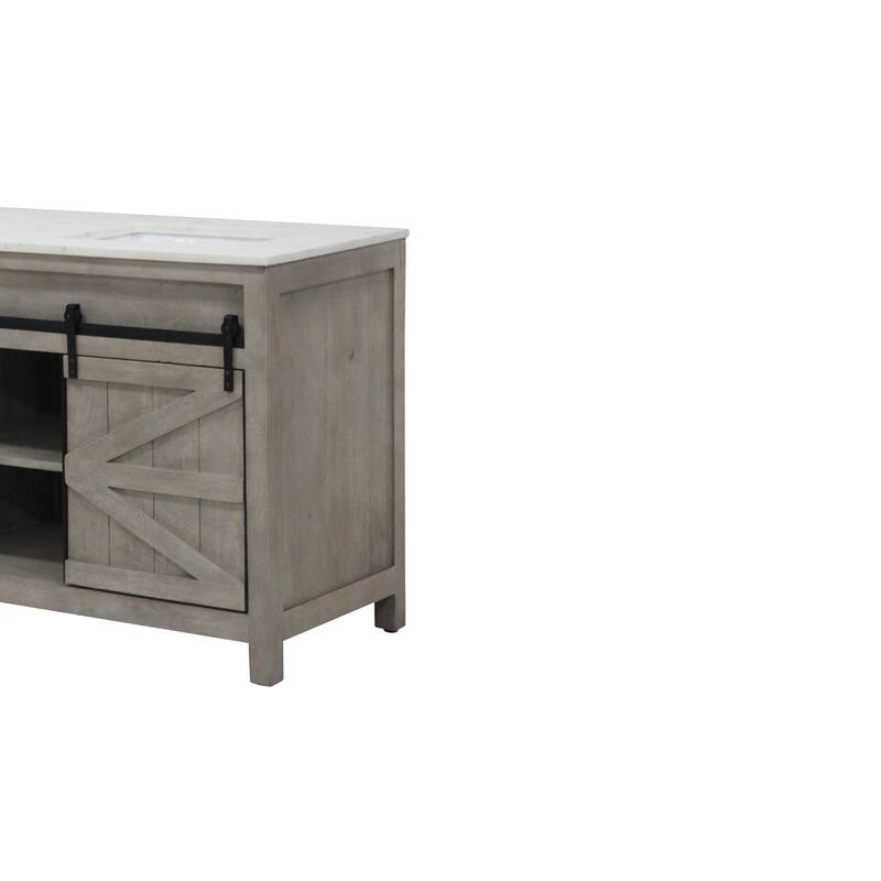 Barn Door Vanity 72 " wide in White Pigment