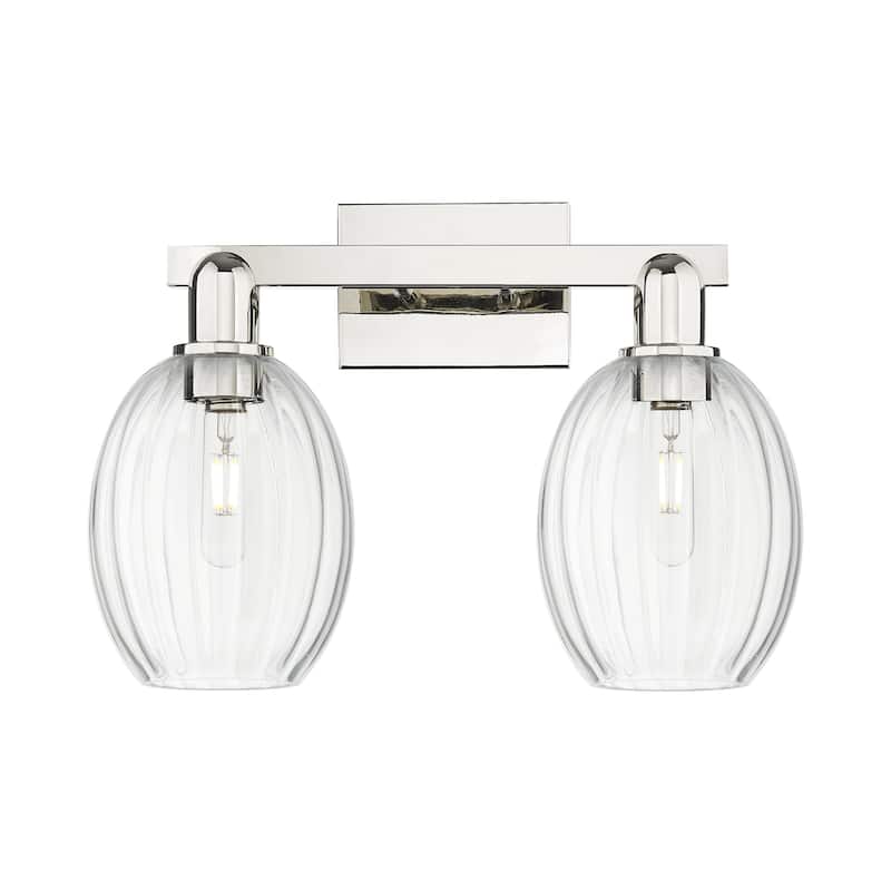 Innovations Lighting 716-2W-13-16 Preston Vanity Preston 2 Light 16" - Polished Nickel / Clear