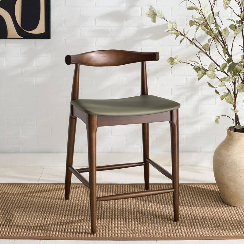 SAFAVIEH Home Elbow Counter Stool - 21"W x 21"D x 34"H