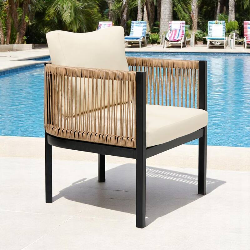 Modular Multi-Person Outdoor Sofa Set with Tempered Glass Table - Ideal for Garden, Backyard, and Balcony