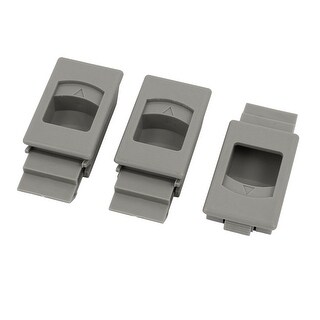 Window Door Inside Pull Rectangular Plastic Slide Latch Fittings Gray ...