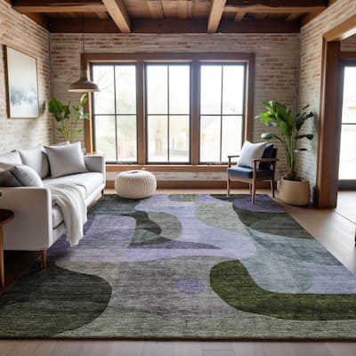 Premium Washable Super Soft Abstract Contemporary Mayfield Rug